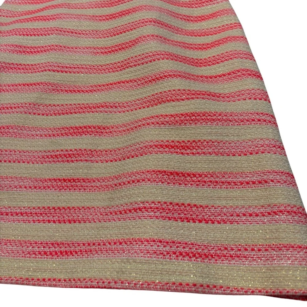 Eliza J Women's Dress‎ Pink/Cream Tweed Striped Metallic Size 10 - Picture 3 of 9